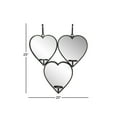 thumbnail image 5 of Decmode Heart-Shaped Metal Wall Sconce Mirror Candle Holders with Leather Straps, 20.5” x 25.5”, 5 of 6