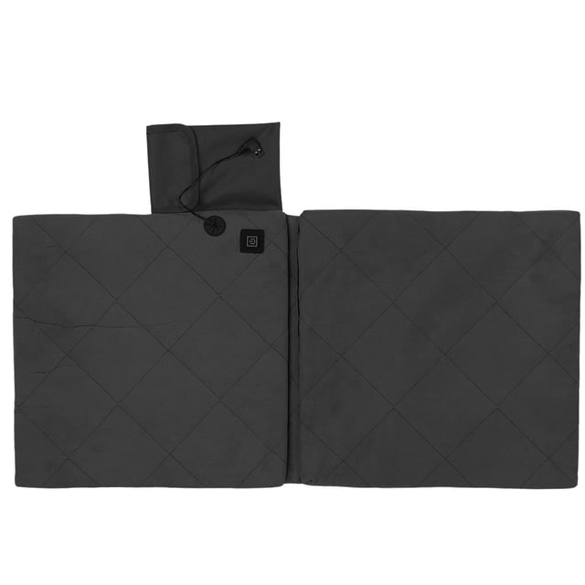 Coussin Chauffant Extérieur Portable Résistant au Froid Housse de Chaise Électrique Chaude pour Camping Pêche Randonnée Noir