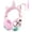 Unicorn Pink, variant on QearFun Kids Cat Ear Headphones with Cord for Girls with Mic, 85/94dB Safe Volume Limiter, Share Port, Foldable Sparkly Wired Headset for School, Travel, Tablet - Pink