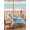 Cyan White SkyBlue, variant on Outdoor Tablecloth with Umbrella Hole and Zipper, Blue Christmas Trucks Rectangle Table Cloth 60x102 Inch Waterproof Tablecloth, Xmas Tree Winter Gifts Snowflake Picnic Table Cover for Patio Camping