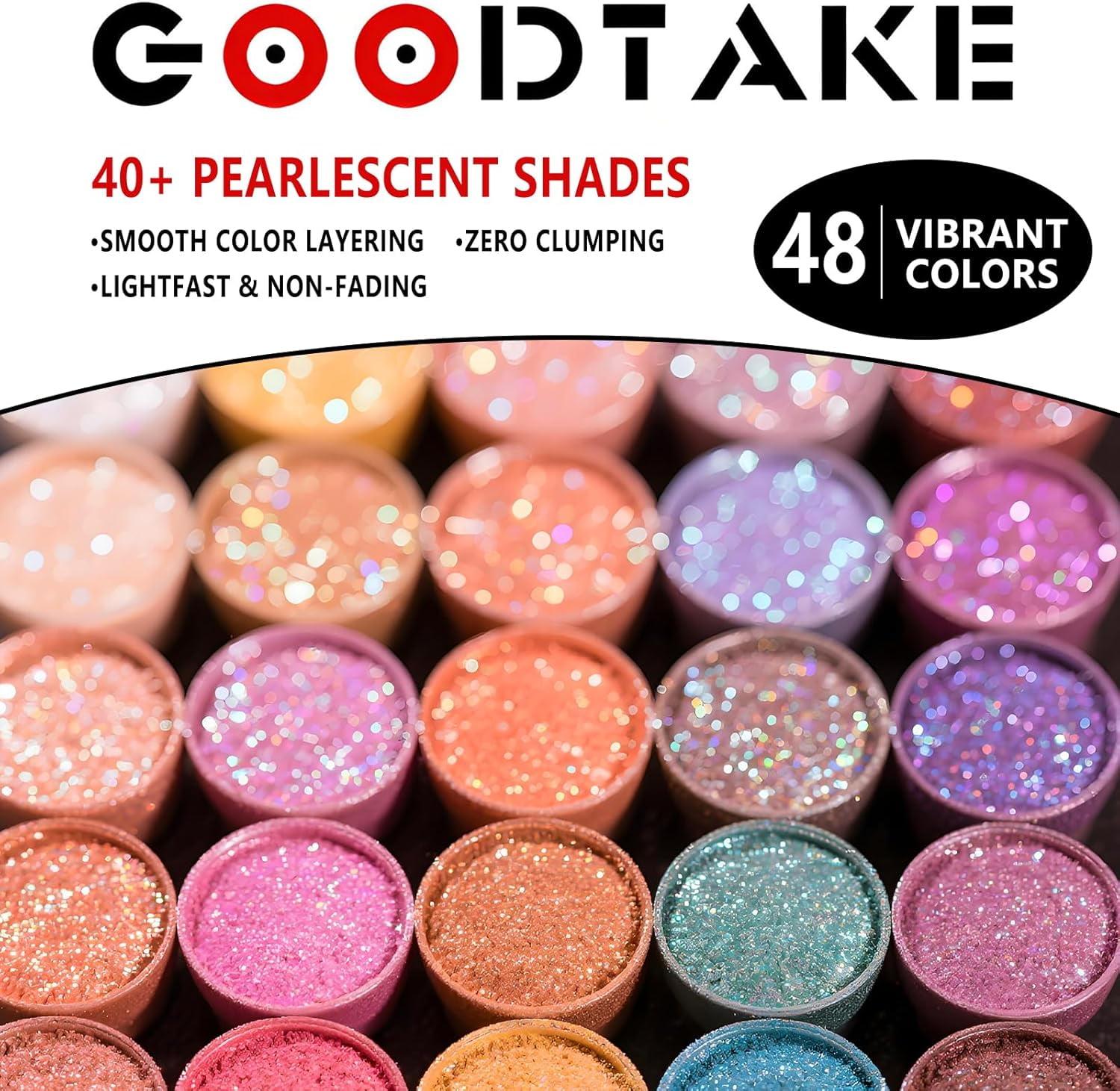 GOODTAKE Red Mica Powder – Mica Powder for Resin, Candle Making, Soap Making – Mica Pigment Powder – Soap Making Dye – for Nail Polish, Eye Shadow, Slime Mica Powders (Red, 4 oz)