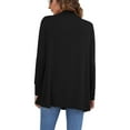 thumbnail image 5 of Light Weight Cardigan Women Women's Open Front Cardigans Long Sleeve Casual Soft Drape Fall Cardigan Cardigan Sweaters for Women Lightweight Black L, 5 of 7