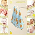 thumbnail image 3 of Dreamtimes 5 PCS Cute Fall Squirrel Baby Muslin Washcloths, Pine Cone Face Towel Burp Cloths Ultrasoft Absorbent Cotton Bath Wipes Towels for Newborn Boys Girls, 3 of 7