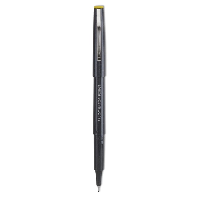 Rotuladores PILOT Razor Point ultrafinos de tinta negra de 0,3 mm, paquete de 12