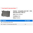 thumbnail image 2 of Radiator - Compatible with 1987 - 1993 Mercedes-Benz 190E 2.6 1988 1989 1990 1991 1992, 2 of 2