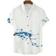 thumbnail image 4 of Camisa de hombre con estampado 3D de flor de cerezo de estética japonesa, camisa clásica de manga corta de moda casual blanca pura, talla grande 2024, 4 of 5