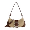 thumbnail image 1 of tredstone Stitching Shoulder Bag For Female Square Tote Bag Lovers Retro Stitching Shoulder Crossbody Bags coffee, 1 of 6