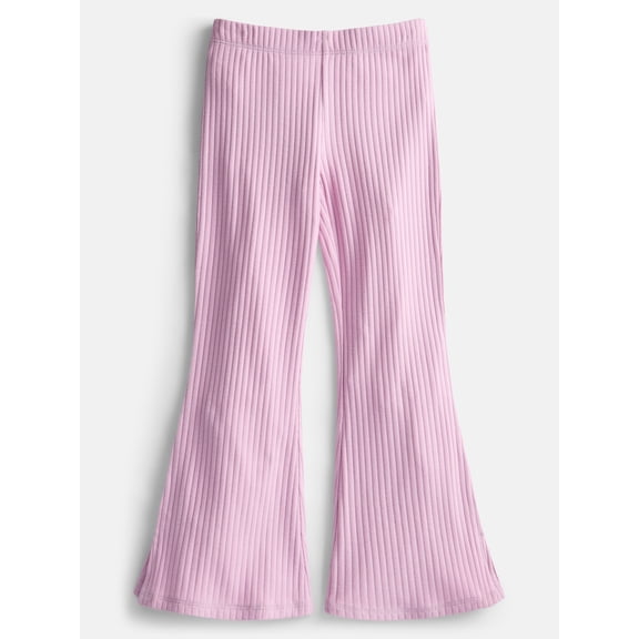 Wonder Nation Girls' Ribbed Knit Flare Pants, Sizes 4-18 & Plus
