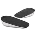 thumbnail image 1 of 1 Pair Heel Lift Inserts Height Increase Insole Invisible Heightening Insole Sillicone 2-Layer Foot Heel Honeycomb Breathable Insole Support 3-Sizes 1.5cm/2.5cm/3.5cm Height Shoe Pads Foot C, 1 of 7