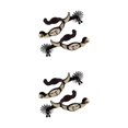 thumbnail image 3 of Greeniant 2x Espuelas para caballos Espuela estilo occidental antióxido para equipos de competición Marrón oscuro Marron oscuro 2piezas, 3 of 4