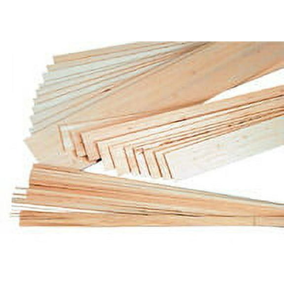 Midwest Products Balsa Wood Strips - 30 Pieces, 1/8" x 1/4" x 36"