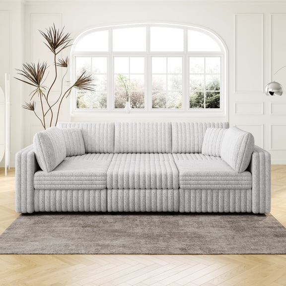 Comfortable Modular Design - Spacious 6 - Person Sofa for Bedroom and Living Room with Storage