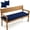 Navy Blue, variant on GKXLH Waterproof Outdoor Bench Cushion 48"x18"x3", 28D High Density Foam Garden Bench Pad with Removable Washable Cover & 2 Pillow Covers for Patio Porch Swing (Dark Gray)