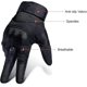 thumbnail image 4 of Guantes de protección de nudillos de goma dura CHAO para hombres y mujeres ciclismo motocicleta caza senderismo camping airsoft paintball XL negro, 4 of 5