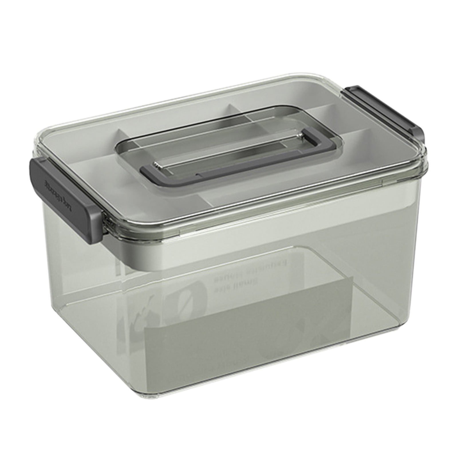 LHNFT Clear Medicine Storage Bins with Lids, Pill Bottle Organizer, Medication Organizer Containers with Handle, Multi-Compartment Organizer, Home Essentials