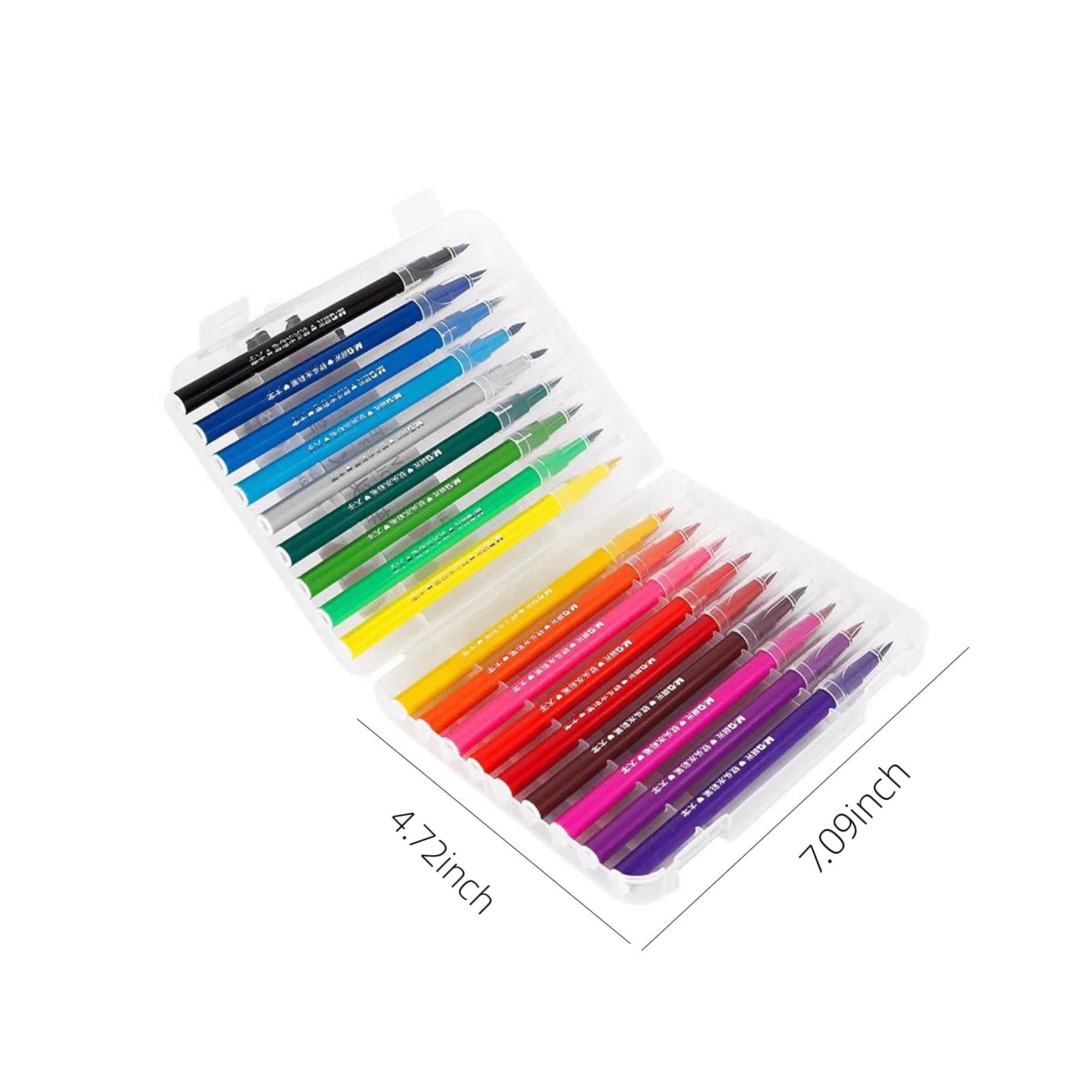 SHENGXINY 18PCS Acrylic Paint Markers Multi Functional Watercolor Brush Pen for Drawing Journaling Handmade Gifts Flexible Nylon Tip Rich Color Gradient Even Ink Flow Durable Pigment