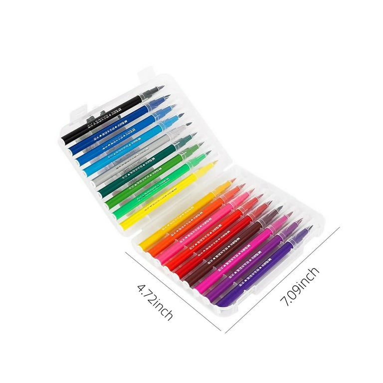 Jikolililili Real Brush Pens, Flexible Nylon Brush Tips, Professional  Watercolor Pens for Painting, Drawing, Coloring with Water Brush 