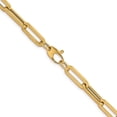 thumbnail image 3 of Diamond2Deal 14K Yellow Gold Polished 5.3mm Paperclip Link Necklace for Women 24", 3 of 4