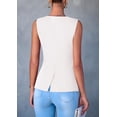 thumbnail image 2 of Chaleco PRETTYGARDEN 2025 sin mangas con botones blanco Talla L, 2 of 8