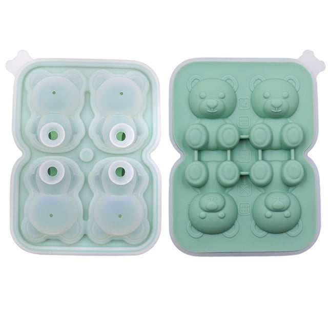 1pc, Cute Teddy Bear Ice Cube Making Mold, Ice Cube Mold Ice Cube Making Tool Splash-proof Refrigerator Ice Mold Tray For Frozen Cocktail Whiskey Coffee
