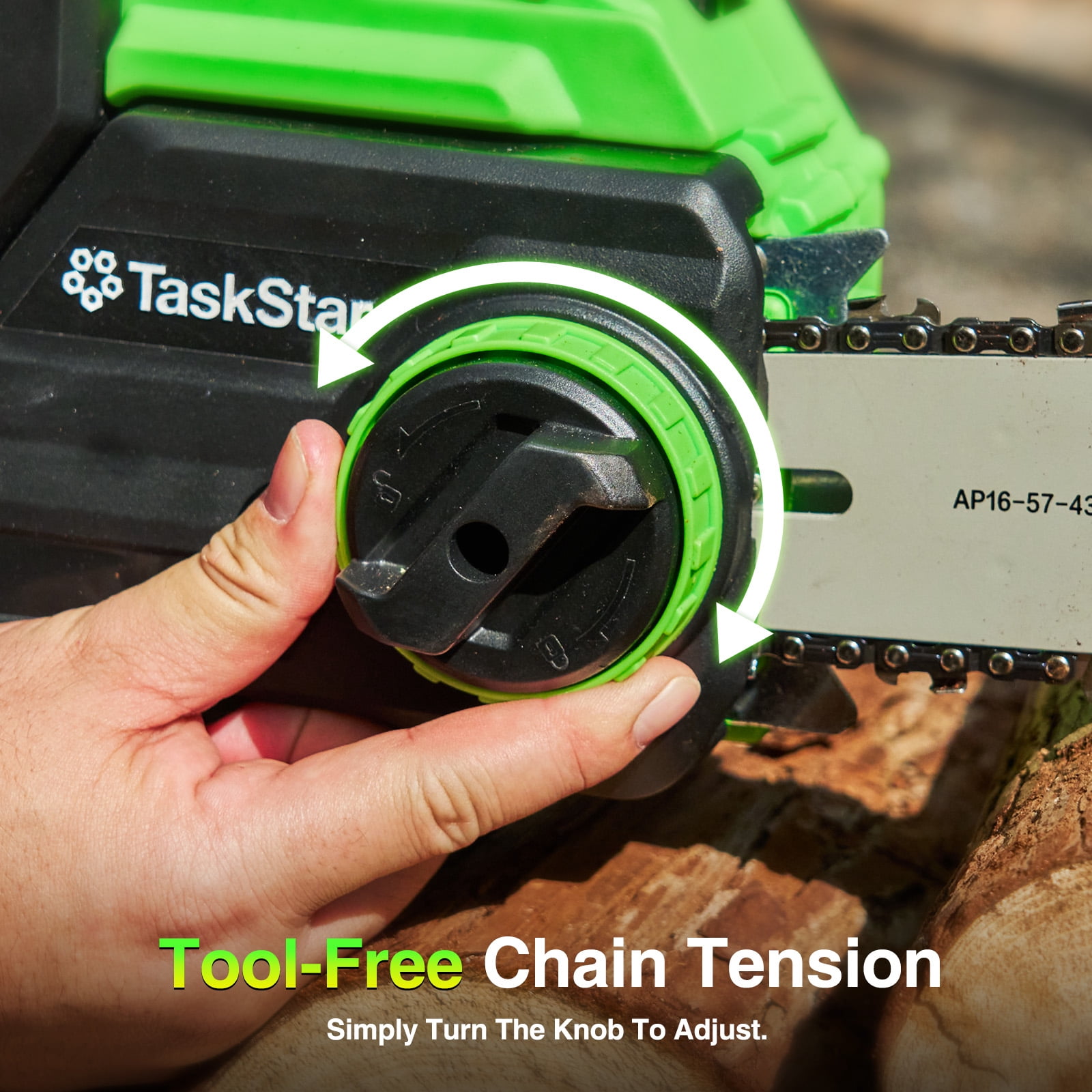 TaskStar 40V 16In Cordless Chainsaw Brushless Electric  Pruning Saws , 2×5.0Ah Batteries & Charger,Auto Oiling, for Tree Trimming Wood Cutting