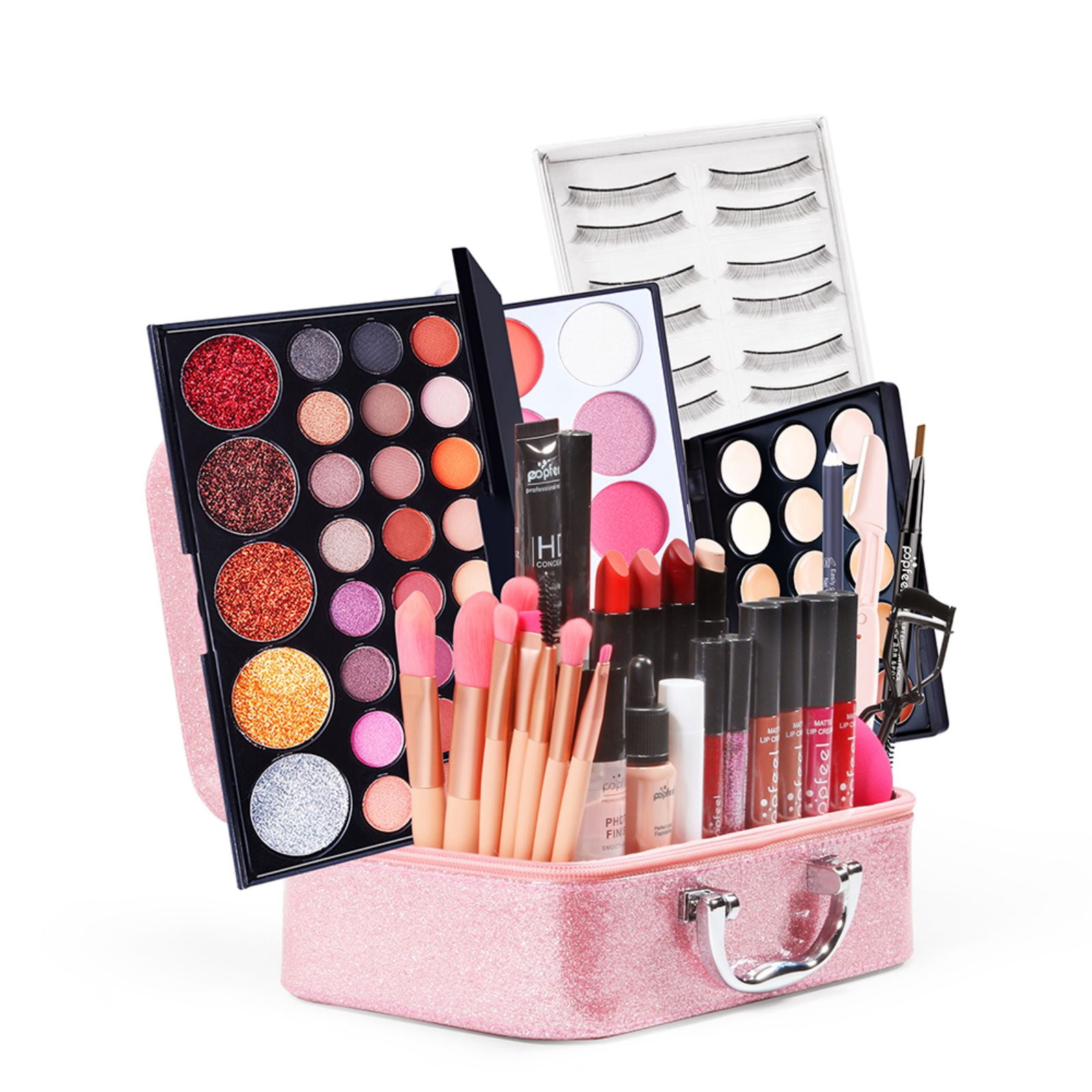 FantasyDay All-in-one Makeup Set Holiday Gift Surprise | Full Makeup Kit for Women Essential Starter Bundle Include Eyeshadow Palette Lipstick Blush Concealer Face Powder Eyeliner Mascara Soft Brush