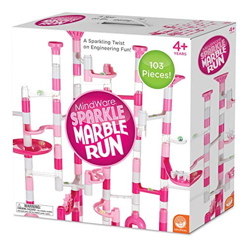 MindWare Sparkle Marble Run Set with 103 Pieces