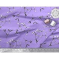 thumbnail image 2 of Soimoi Purple Velvet Fabric Berries Leaves Decor Fabric Printed Yard 58 Inch Wide, 2 of 3