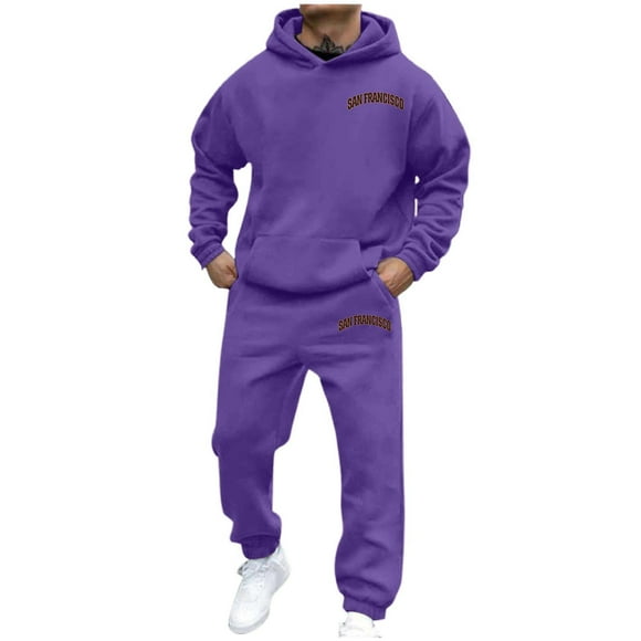 Men's Autumn Winter Casual Fashion Letter Print Hooded Sweatshirt Long Sleeve Pullover Top
