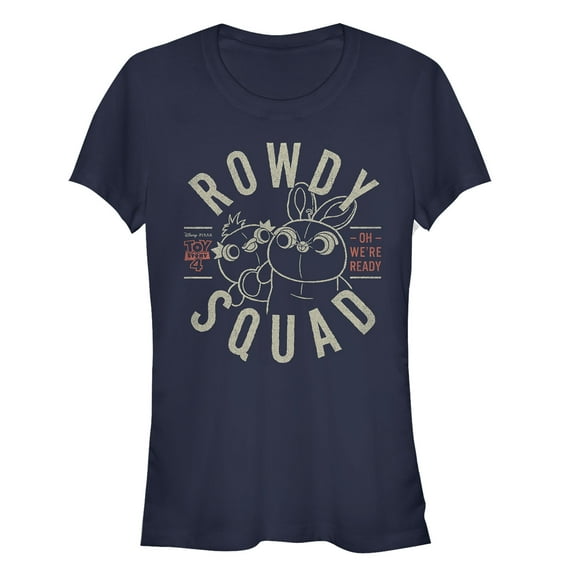 Junior's Toy Story Ducky & Bunny Ready Rowdy Squad Graphic Tee Navy Blue X Large
