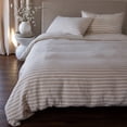 thumbnail image 3 of 100% French Linen Duvet Cover - Twin/Twin XL - Putty & Cream Stripe | BOKSER HOME, 3 of 6