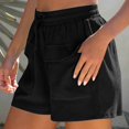 thumbnail image 2 of Black Women Shorts for Teen Girls Track Gym Casual Jogger High Cut Straight Leg Plain Fall Summer 2025 Clothes Trendy Y2K XL, 2 of 9