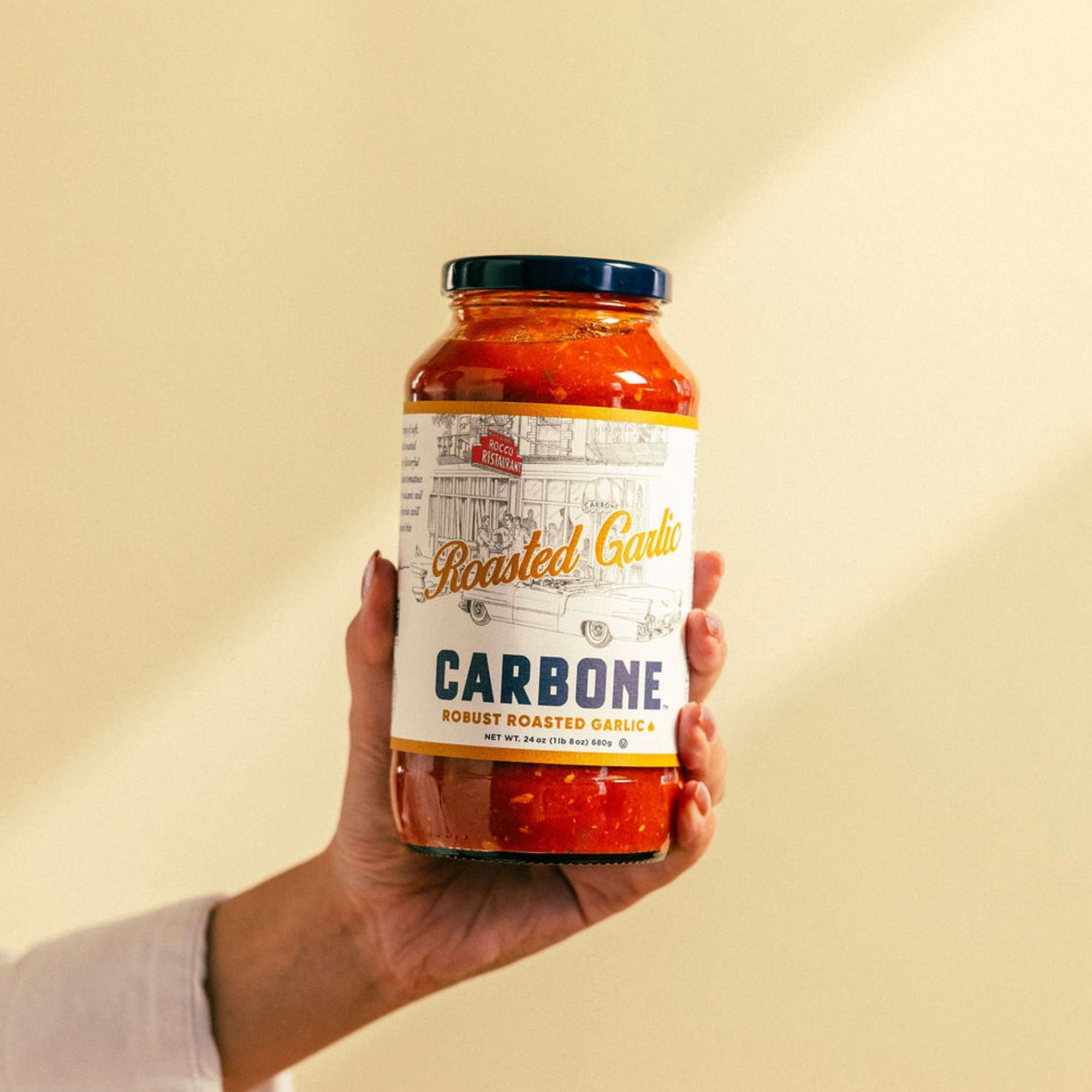 (2 pack) Carbone Fine Foods Roasted Garlic Pasta Sauce, 24 oz