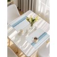 thumbnail image 5 of Blue Striped Placemats Set of 4, Abstract Modern Geometric Stripes Placemats for Dining Table, Place Mats for Kitchen Tabletop, Waterproof Wipeable Dining Table Mats Set, 5 of 9