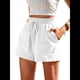 thumbnail image 3 of Pantalones Cortos de para Mujer, Informales, de Verano, de Cintura Alta, con Pierna y Cordón Ajustable, para Playa, Cómodos y A . L, 3 of 7