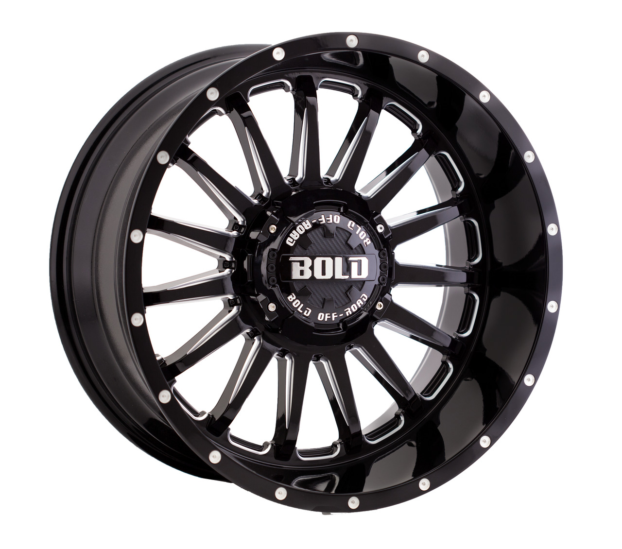 Bold Off Road BD002 Wheel Rim 20x10 5x4.5 5x114.3 5x127 5x5 Gloss Black