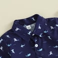 thumbnail image 6 of Odeerbi 6M-4Y Toddler Boys Summer Outfits Fashion Cute Printed Lapel Short Sleeve Shirt Suit Shorts Two-piece Set Toddler Boys Clothes, 6 of 8