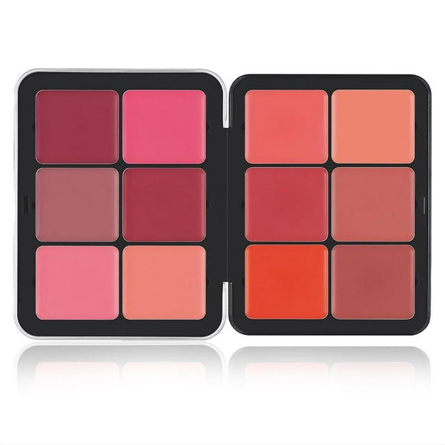 CAIROYAR Paleta de rubor de 12 colores, efecto duradero, polvos finos elegantes, fácil de llevar