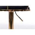 thumbnail image 6 of 2 Bar Stools, Black Velvet With Golden Legs, Swivel And Adjustable Height, Footrest Base Included Upholstery, Height Adjustable, &, 6 of 7