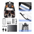 thumbnail image 6 of Lsque Flower Horn Skull A Classic Casual Backpack - Large Capacity Water-Resistant Backpack for School, Work, Travel, and Outdoor Activities, 6 of 8