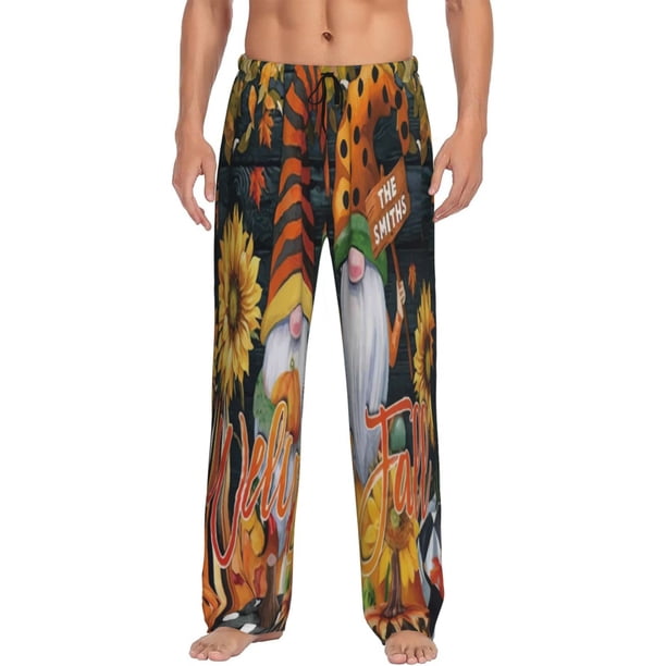 Balery Welcom Fall Pantalones de pijama para hombre, pijama ultraligero, pantalón de descanso-3X-Large