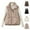Khaki-01, variant on STETMN Solid Puffer Vest for Women Full Zip Drawstring Hem Vest Fall Winter Quilted Warm Sleeveless Coat