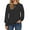 Black, variant on Plus Size Tops for Women Pleated Long Sleeve Shirts Dressy Casual Crewneck Fall Blouses