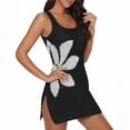 thumbnail image 5 of YHAJDS Swim Cover Up Womens 2026 Sheer Knit Lace Sleeveless Tank Dress, 5 of 5