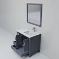 thumbnail image 6 of Jacques 36 in W Dark Grey Bath Vanity, Cultured Marble Top, Faucet Set, & 34 in Mirror, 6 of 8