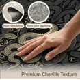 thumbnail image 6 of ODIKA 8'x10' Washable Area Rug Non-Slip Chair-Friendly Mat Snake Coiled Serpent Academia Scroll Border Goth Gothic Vintage Refined for Dining Room, Large Office, Lounge, 6 of 7