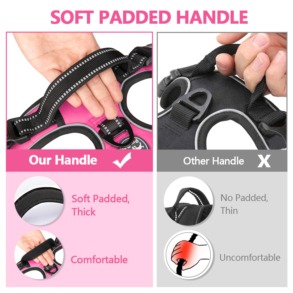 PoyPet No Pull Dog Harness, Pink, Medium photo 3