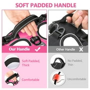 PoyPet No Pull Dog Harness,No Choke Reflective Dog Vest,Adjustable Soft Padded Pet Harness with Easy Control Handle for Small Medium Large Dogs,Pink M