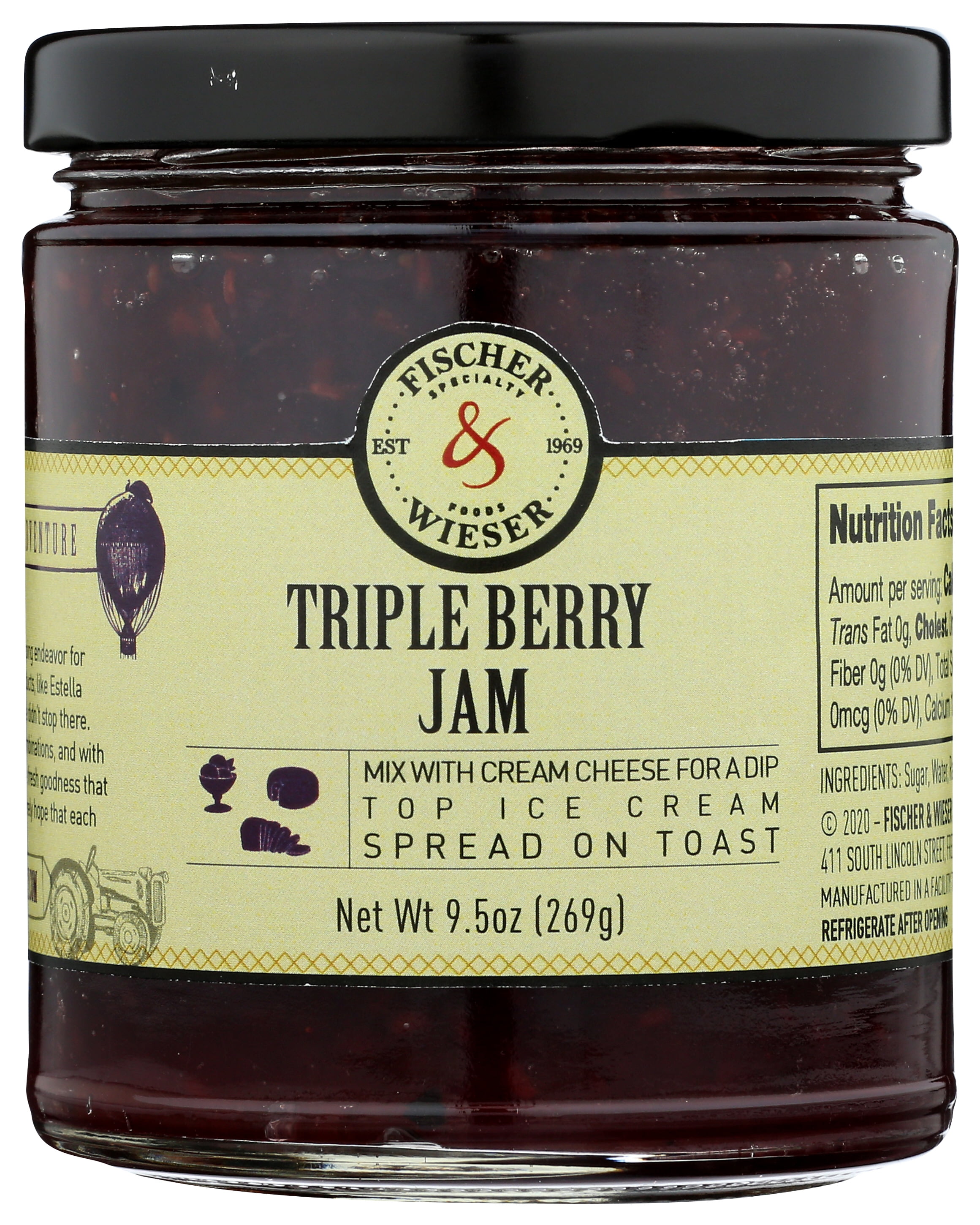 Fischer and Wieser Triple Berry Preserves 9.5oz