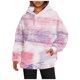 thumbnail image 1 of Gibobby Sudaderas de mujer, Sudadera de manga larga para mujer, dobladillo largo, bloque de color, con capucha y cordón(Morado,G), 1 of 5